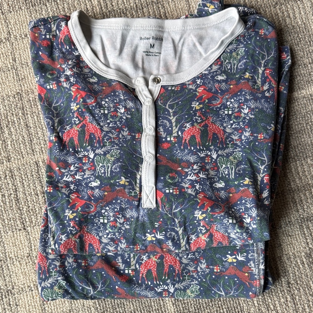 Roller Rabbit Multicolor Forest Print Pajama Set